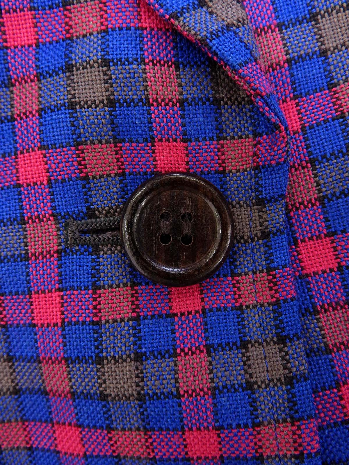 ブロックチェックパターンジャケット ピンク/ブルー/マルチ