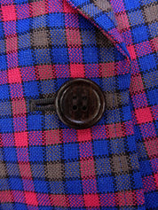 ブロックチェックパターンジャケット ピンク/ブルー/マルチ