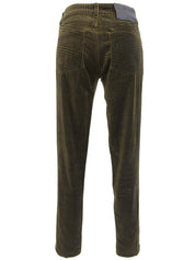 Velour Check Pattern Pants Khaki