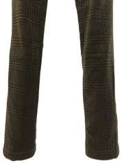 Velour Check Pattern Pants Khaki