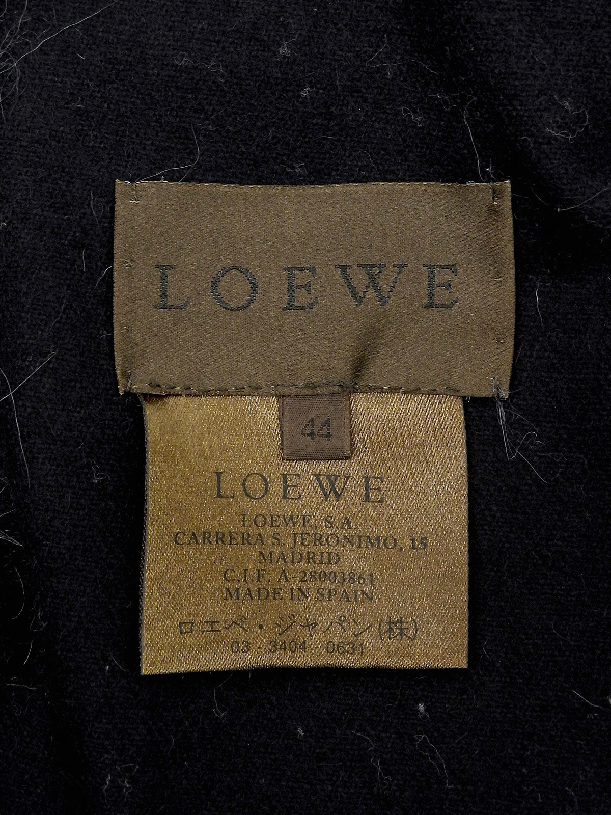 Leather and fur combination jacket in black/gray