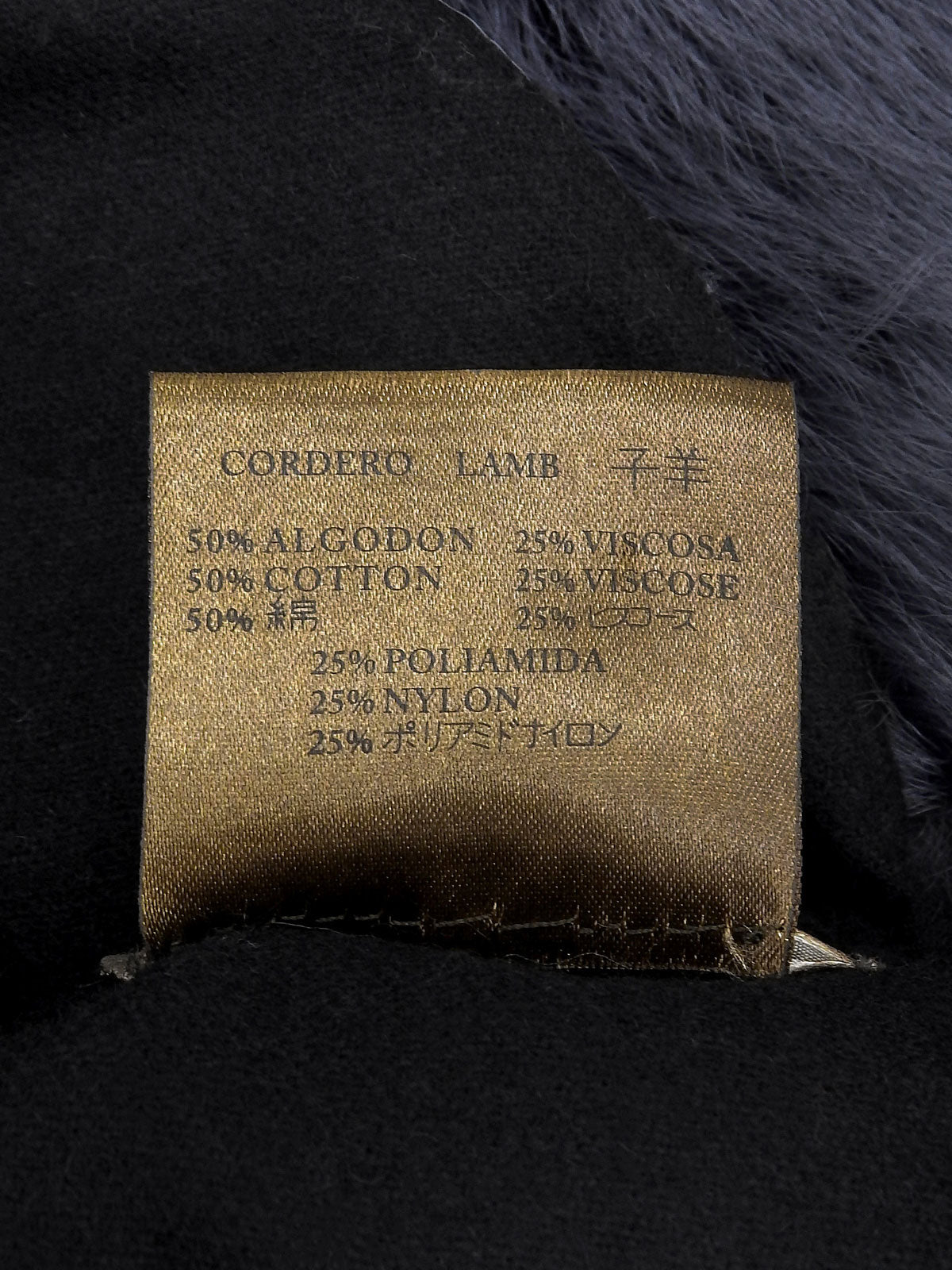 Leather and fur combination jacket in black/gray