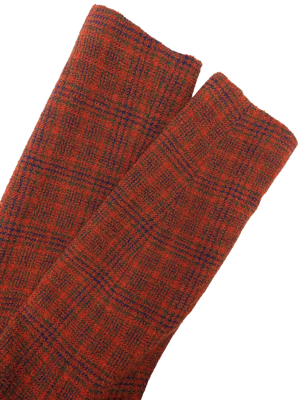 チェックパターンダブルブレストジャケット ブラウン/マルチ