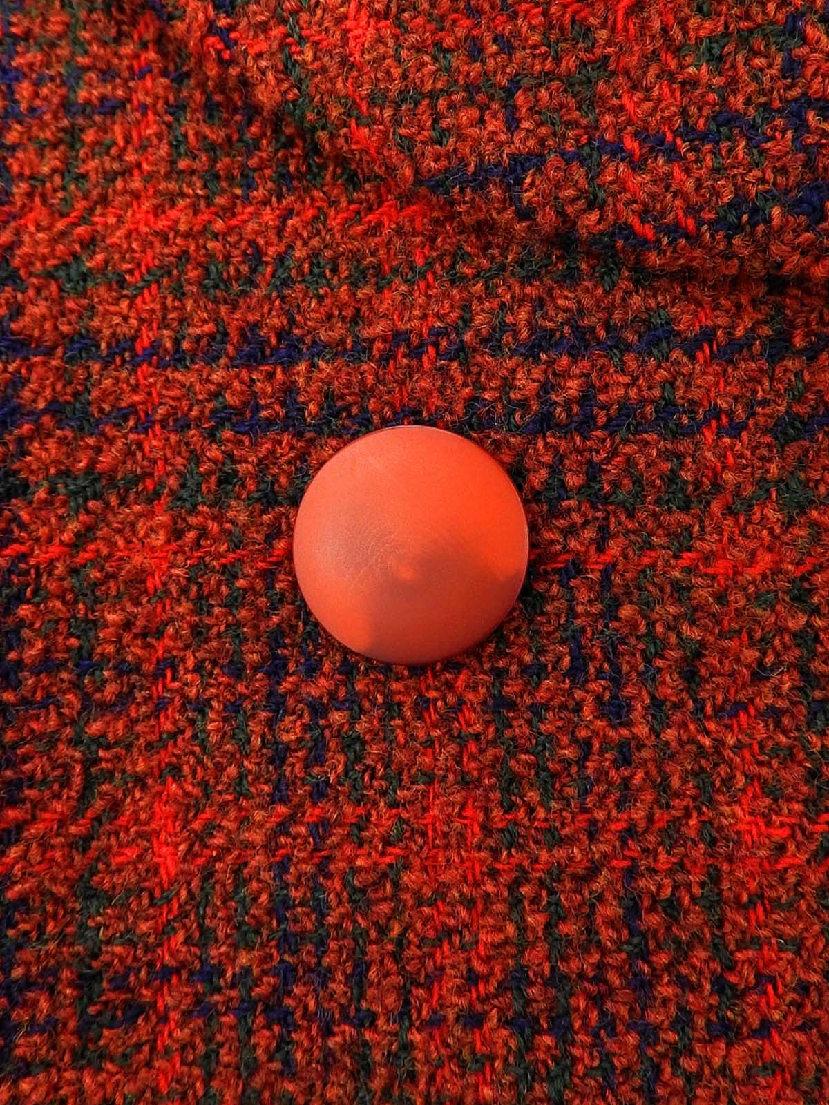 チェックパターンダブルブレストジャケット ブラウン/マルチ