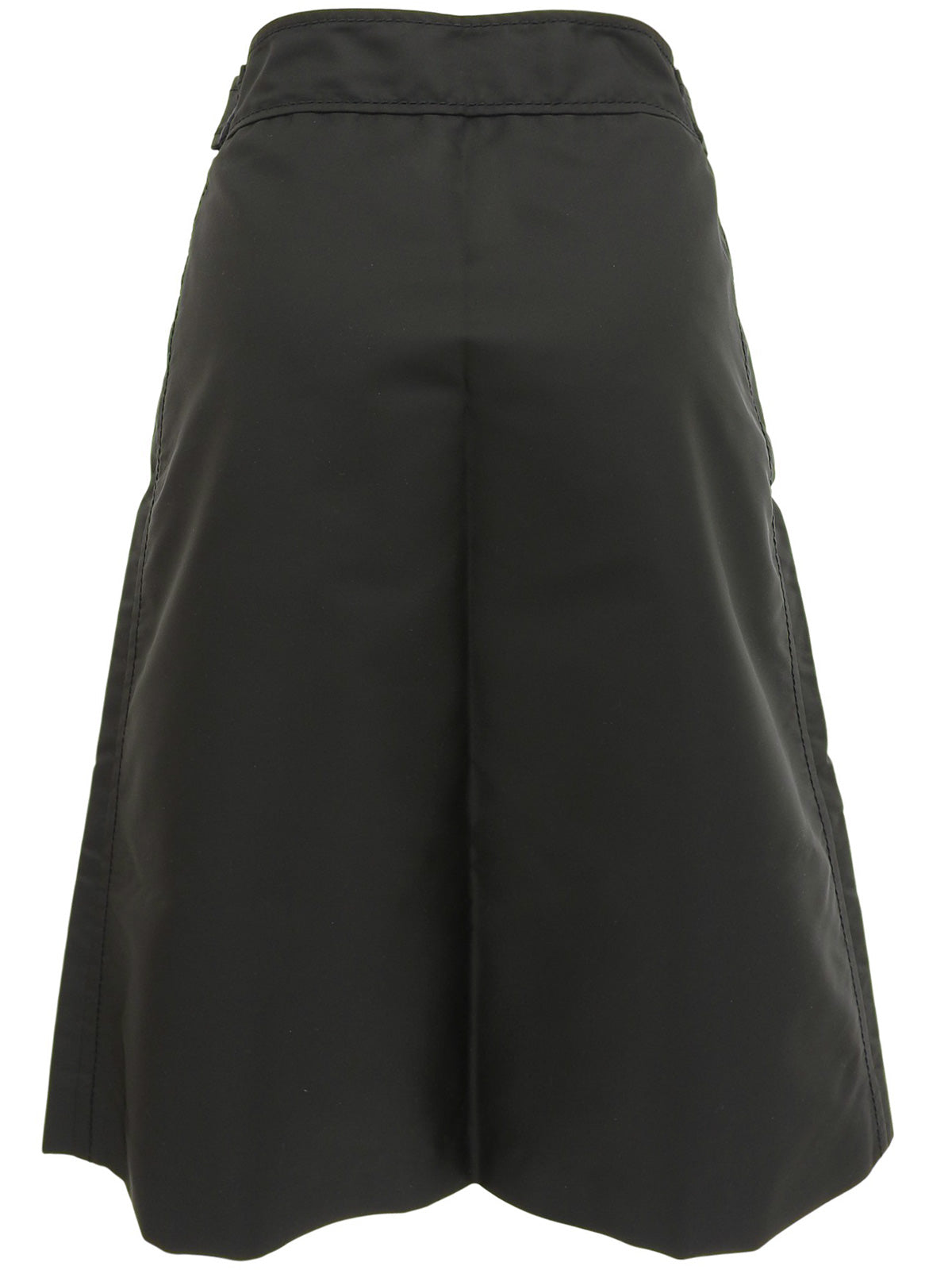 ナイロンフレアスカート ブラック
