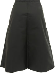 ナイロンフレアスカート ブラック