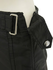 ナイロンフレアスカート ブラック