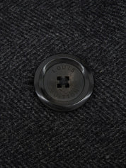 ウールロゴボタンデザインロングコート #38 グレー/ネイビー