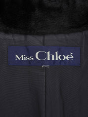 ファースタンドカラーコート ブラック