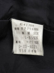 ファースタンドカラーコート ブラック