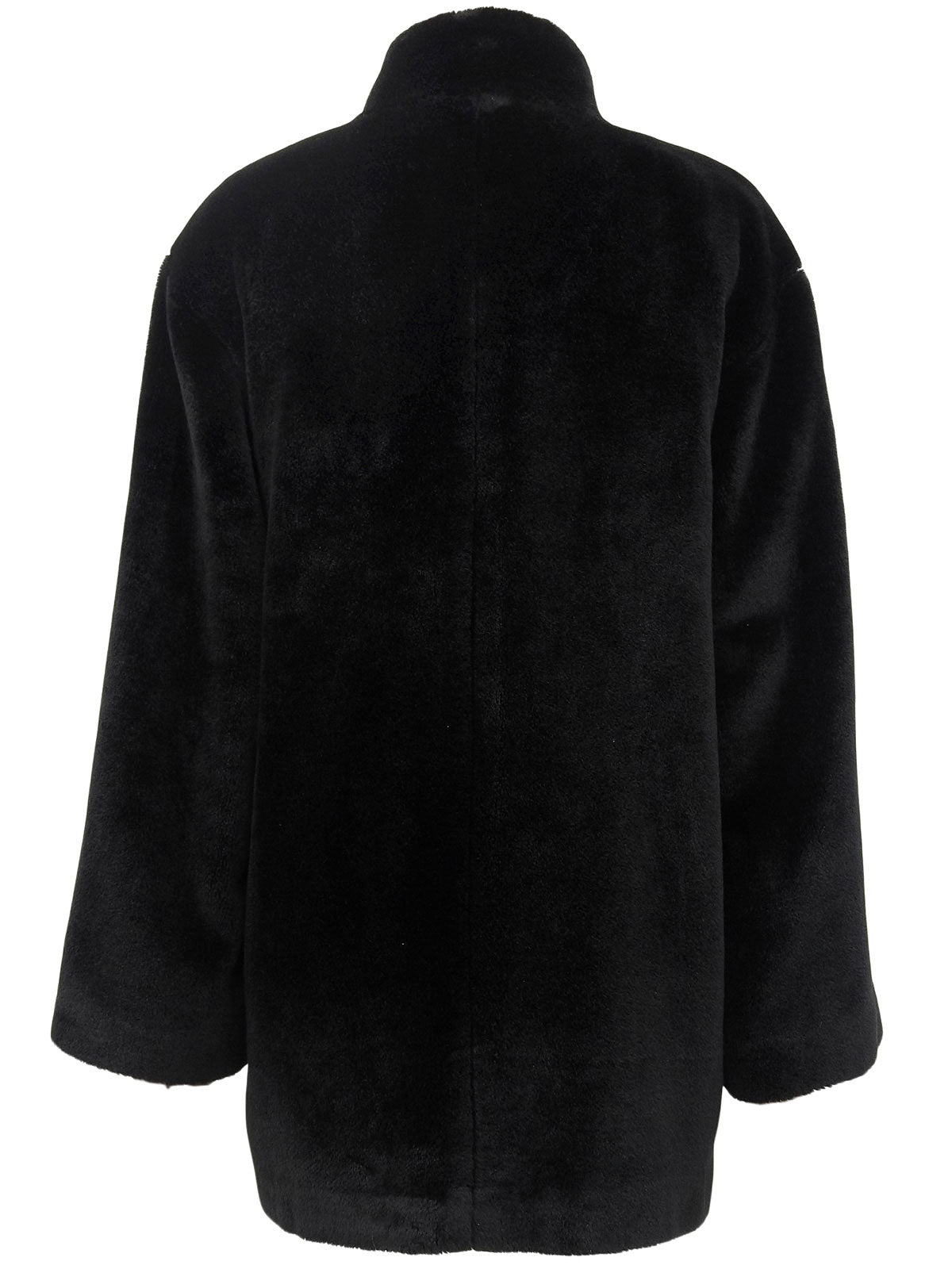 ファースタンドカラーコート ブラック