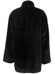 ファースタンドカラーコート ブラック