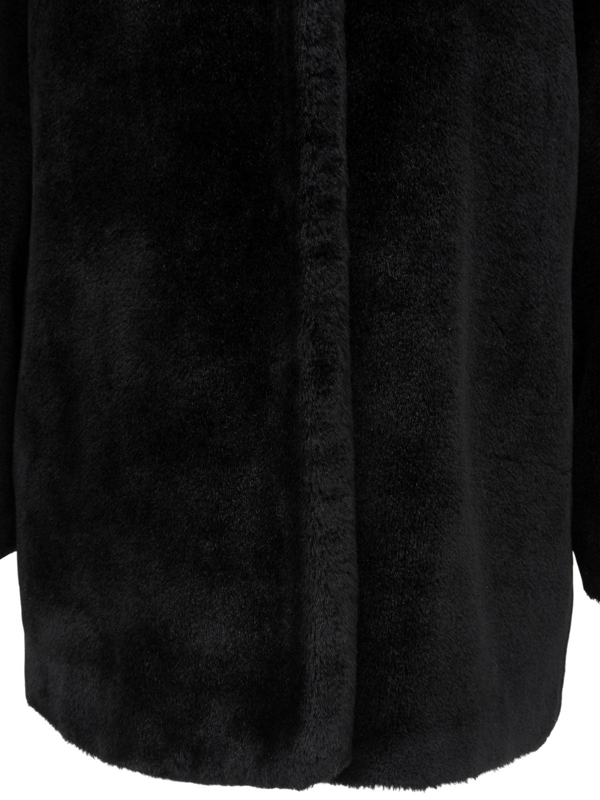 ファースタンドカラーコート ブラック