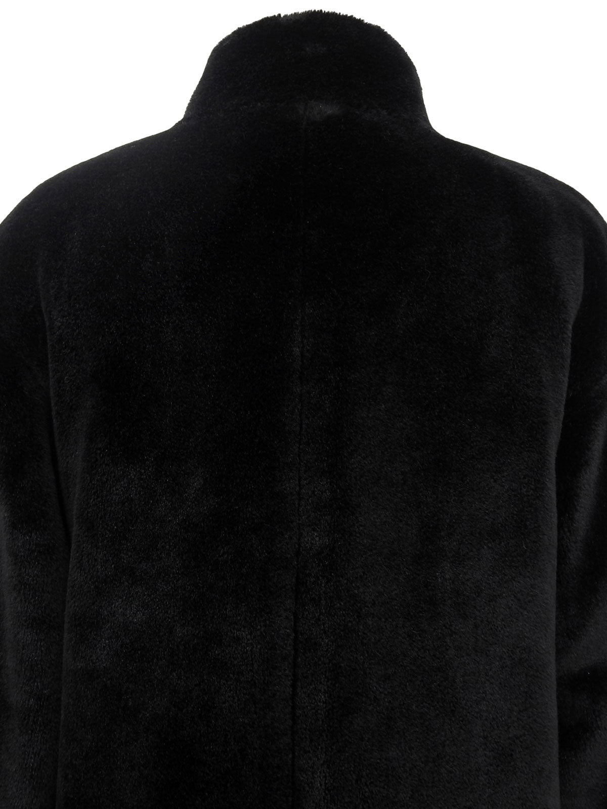 ファースタンドカラーコート ブラック