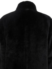 ファースタンドカラーコート ブラック