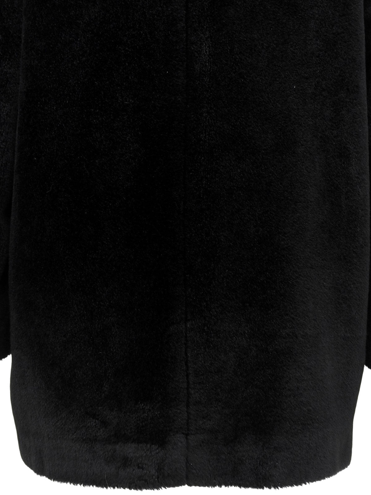 ファースタンドカラーコート ブラック