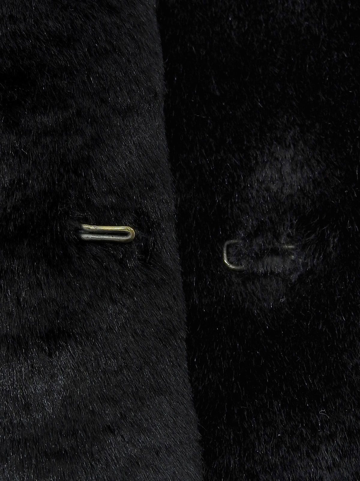 ファースタンドカラーコート ブラック