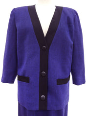 无领设计，蓝/黑色