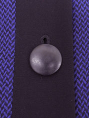 无领设计，蓝/黑色