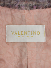 Mohair Design Pattern Jacket in Purple/Multi