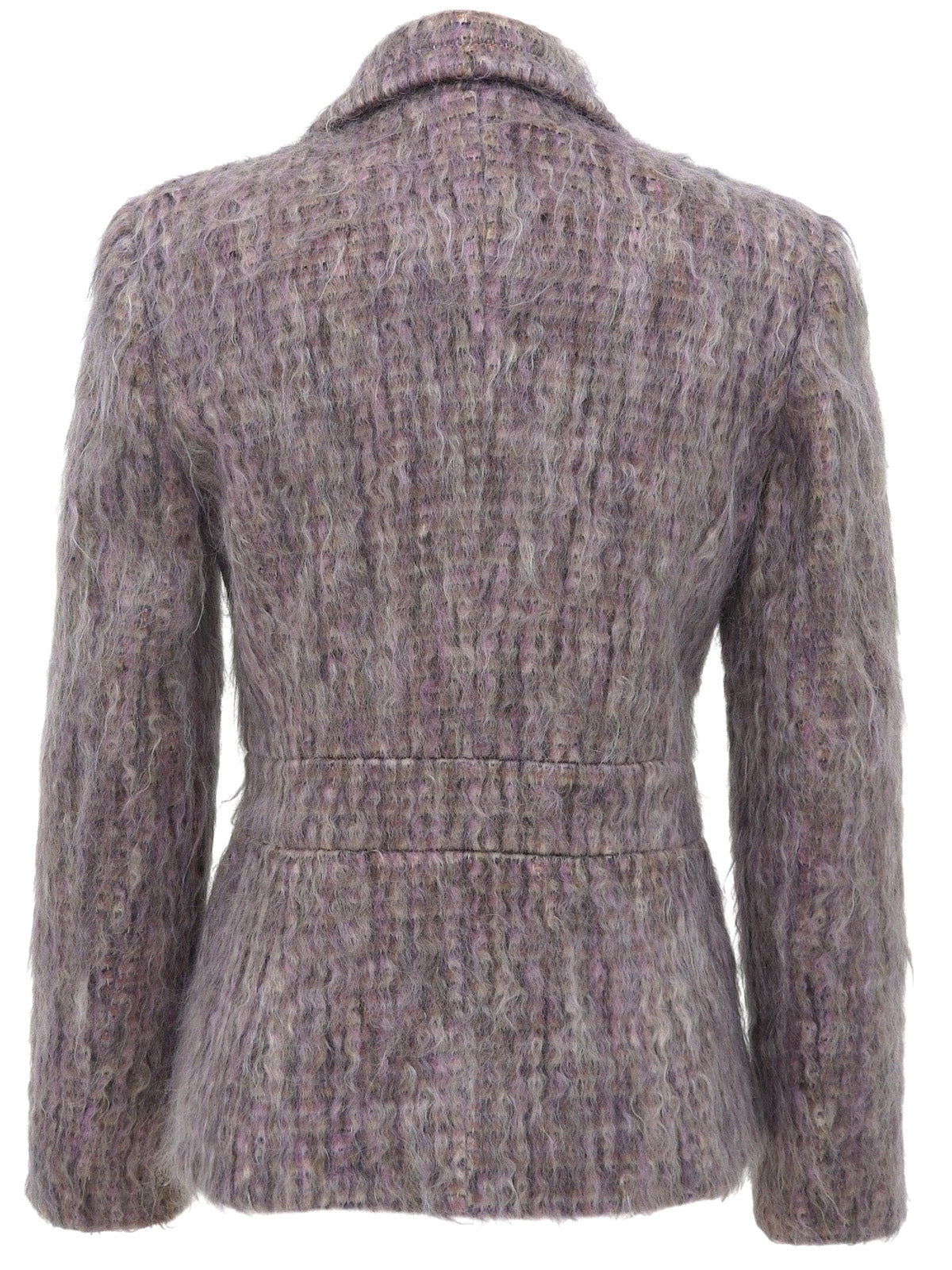 Mohair Design Pattern Jacket in Purple/Multi