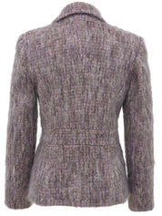 Mohair Design Pattern Jacket in Purple/Multi