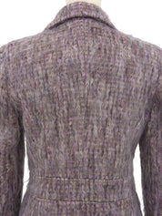 Mohair Design Pattern Jacket in Purple/Multi