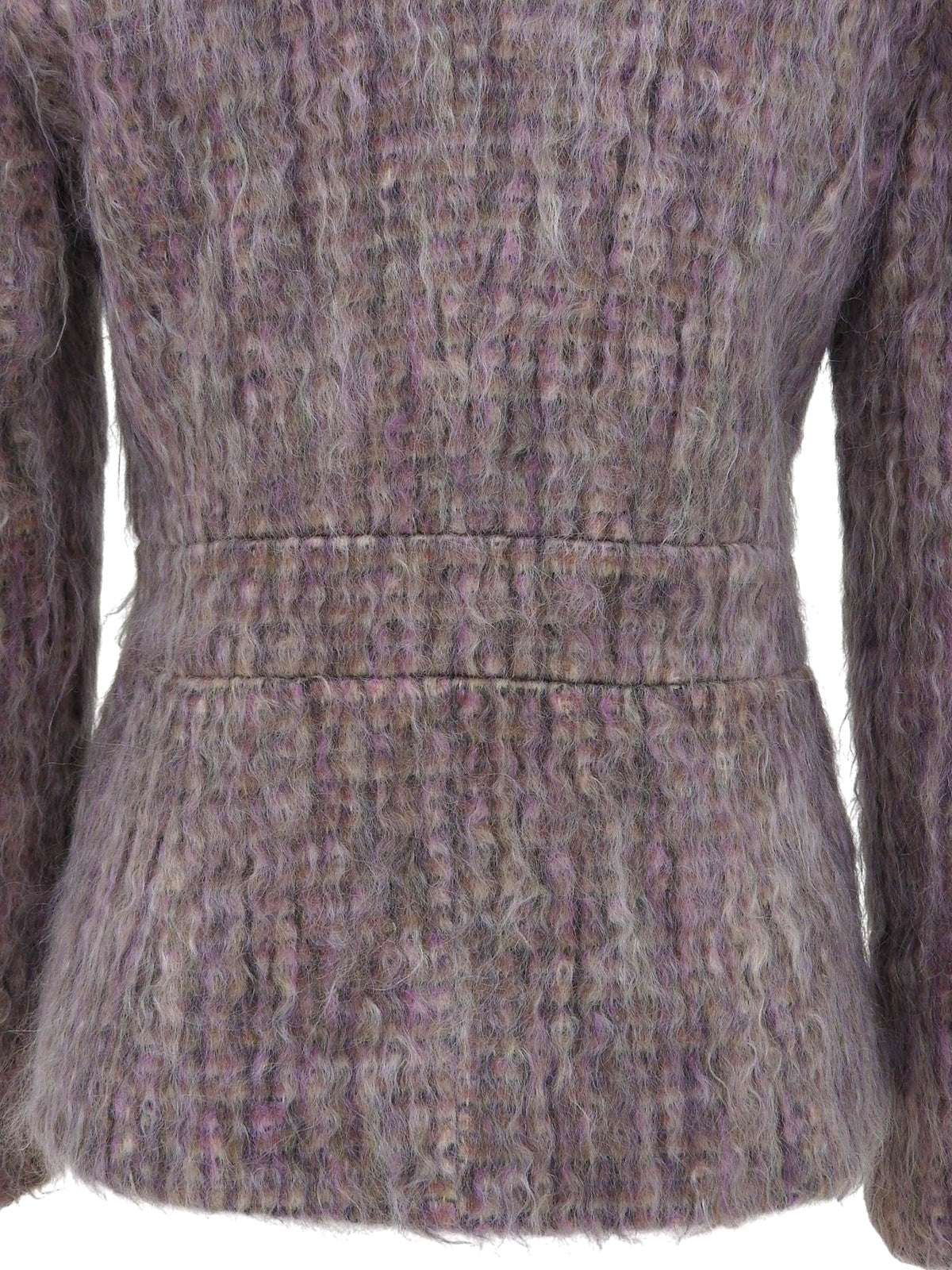 Mohair Design Pattern Jacket in Purple/Multi