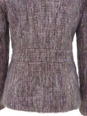 Mohair Design Pattern Jacket in Purple/Multi