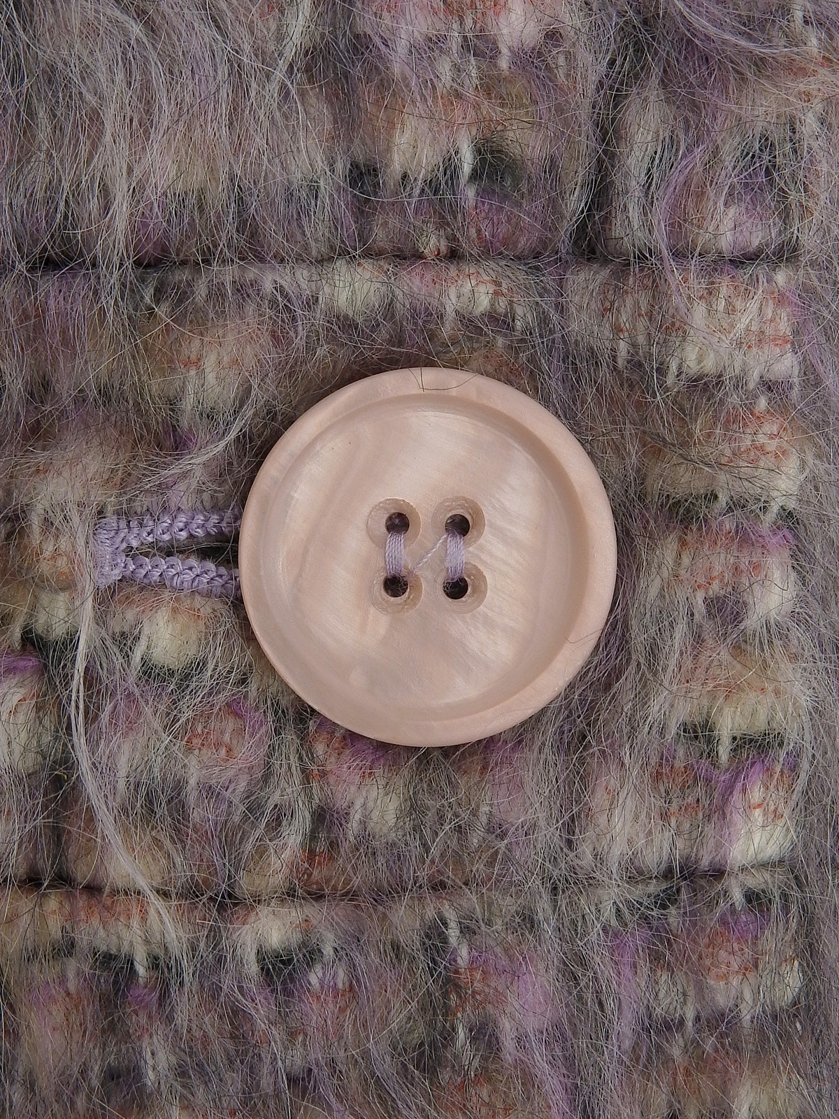 Mohair Design Pattern Jacket in Purple/Multi