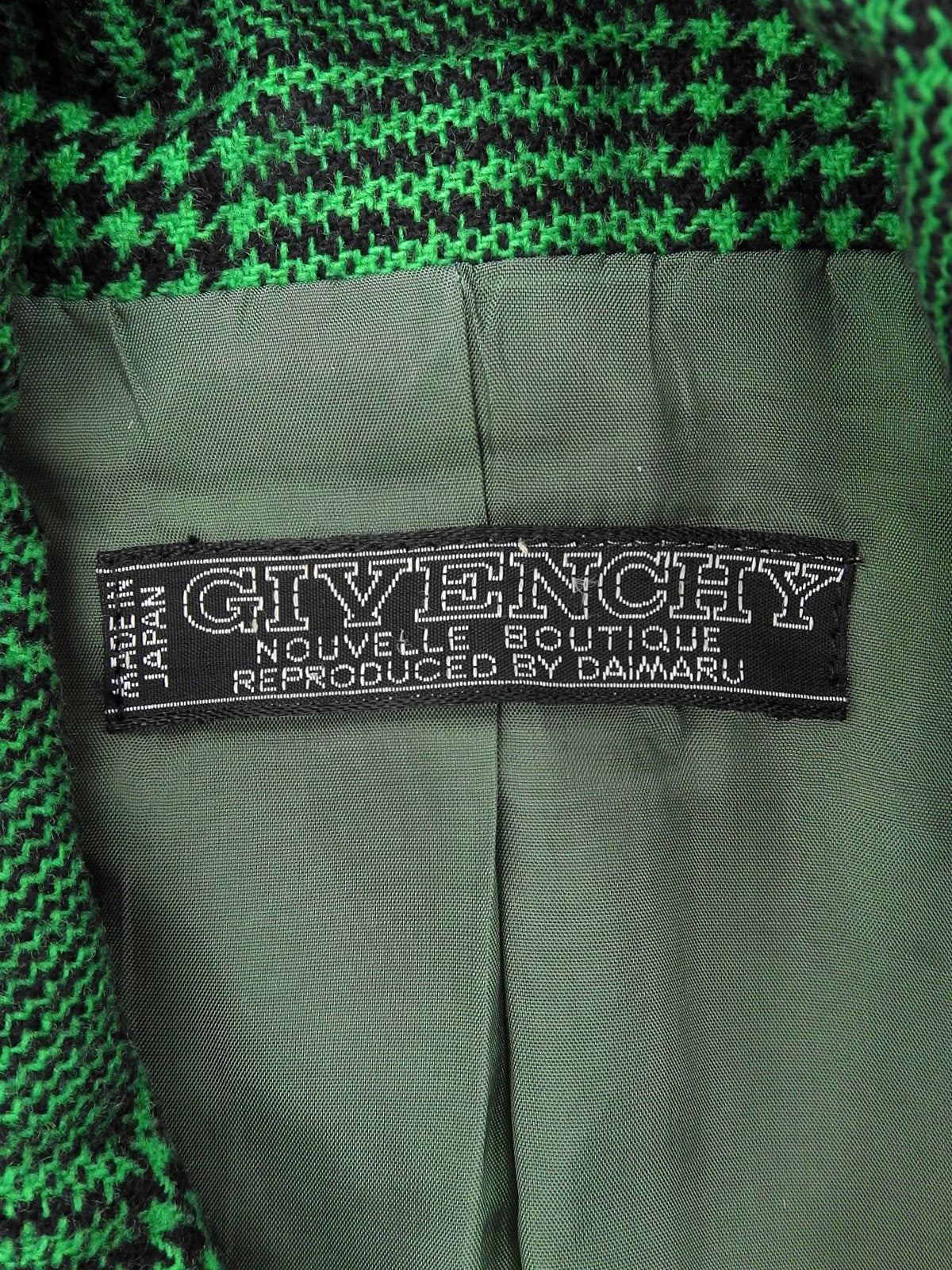 Glen Check Pattern Double-Breasted Set in Green