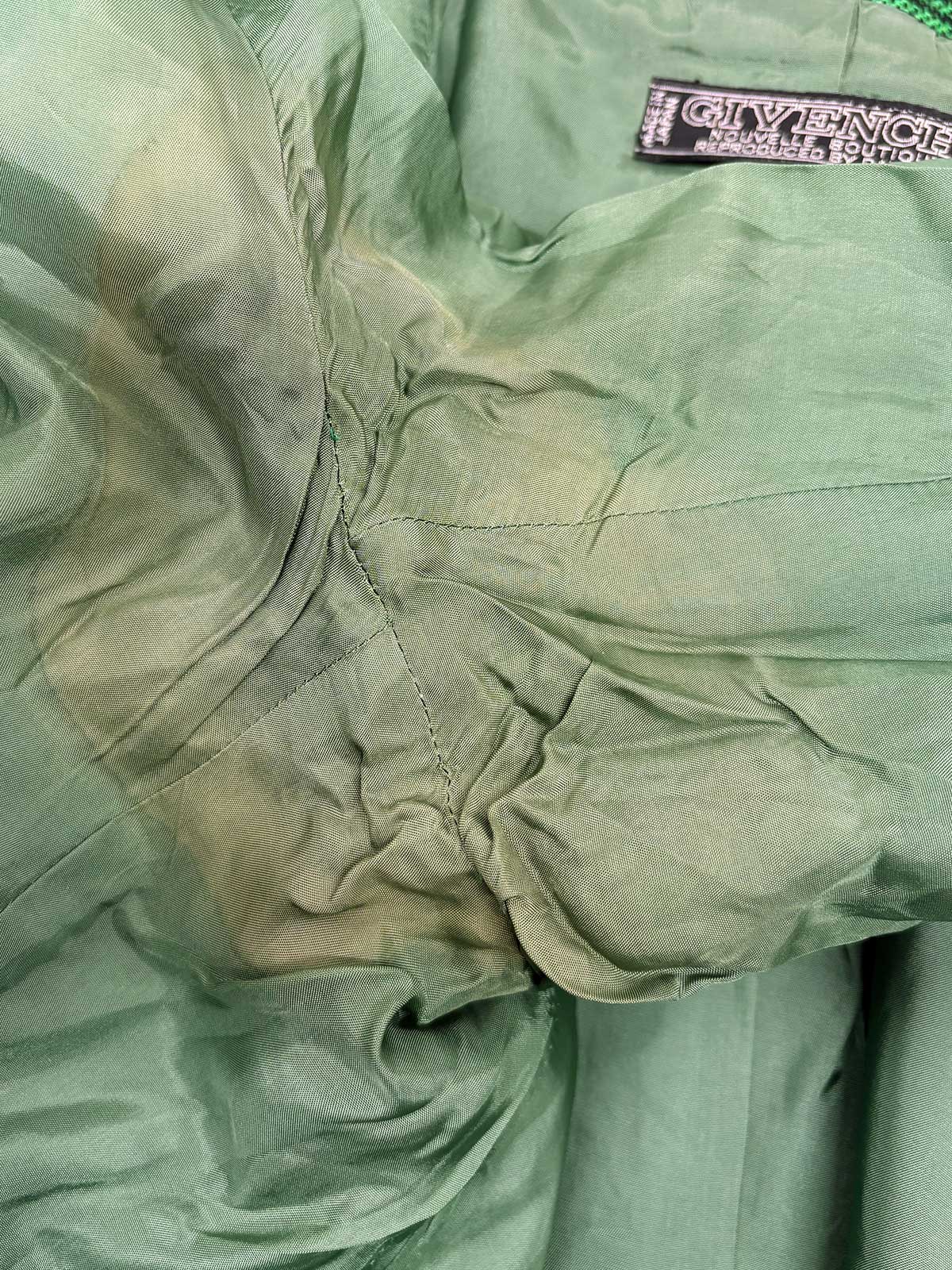 Glen Check Pattern Double-Breasted Set in Green