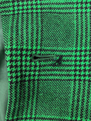 Glen Check Pattern Double-Breasted Set in Green