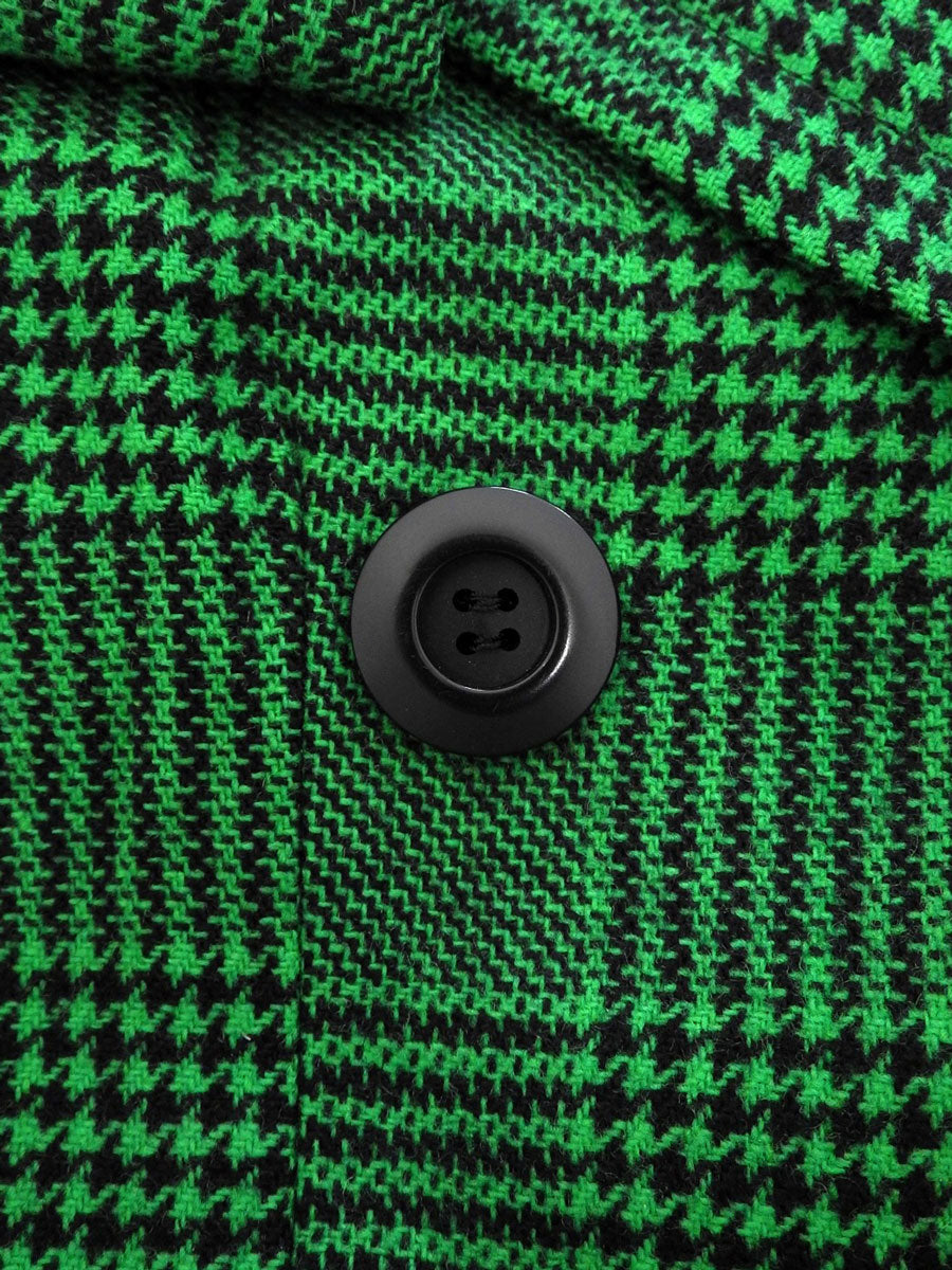 Glen Check Pattern Double-Breasted Set in Green