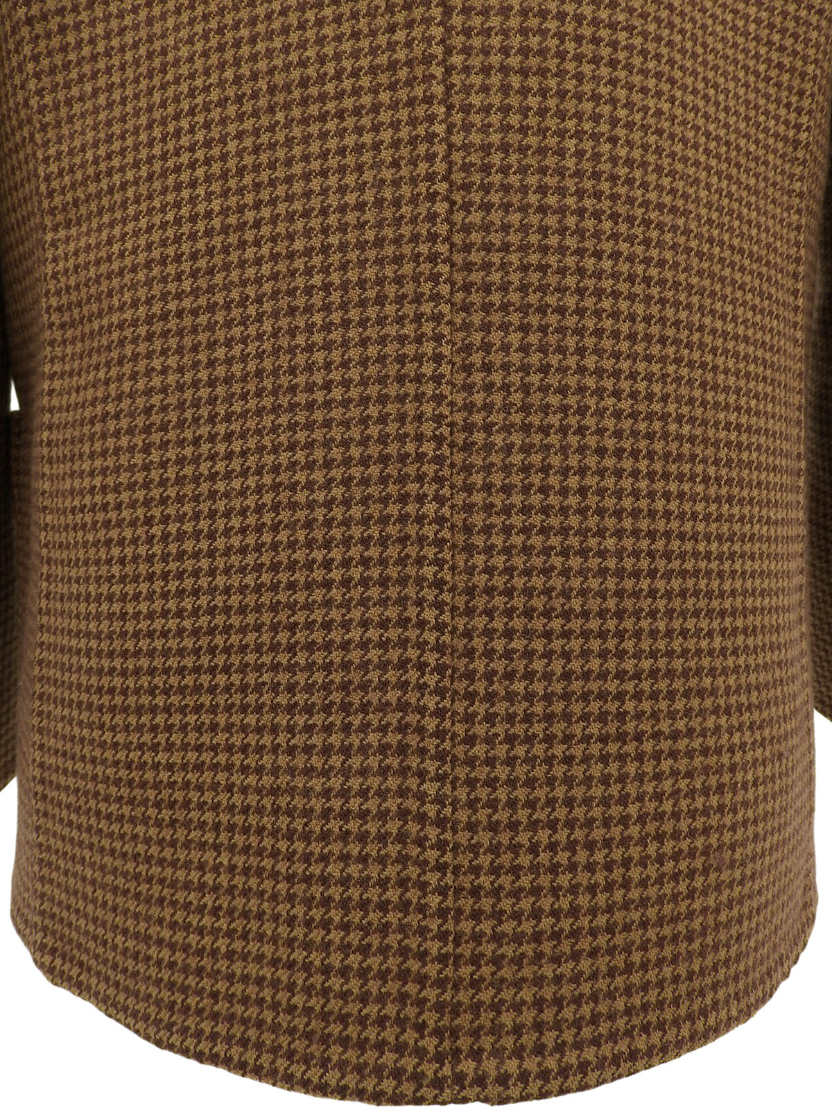 Houndstooth pattern double-breasted jacket in brown