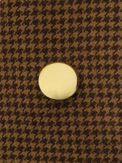 Houndstooth pattern double-breasted jacket in brown