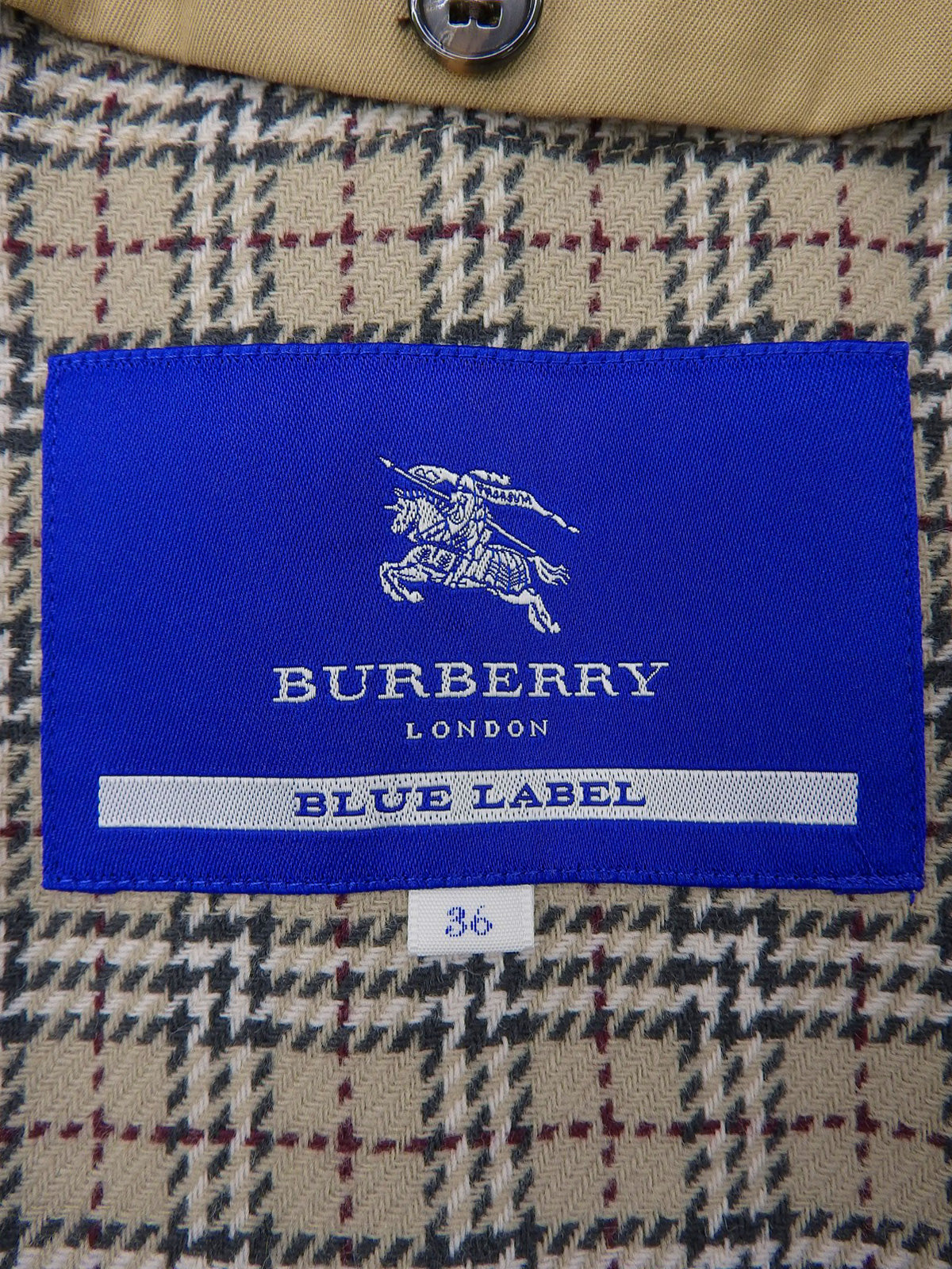 ノバチェックライニングトレンチコート ベージュ