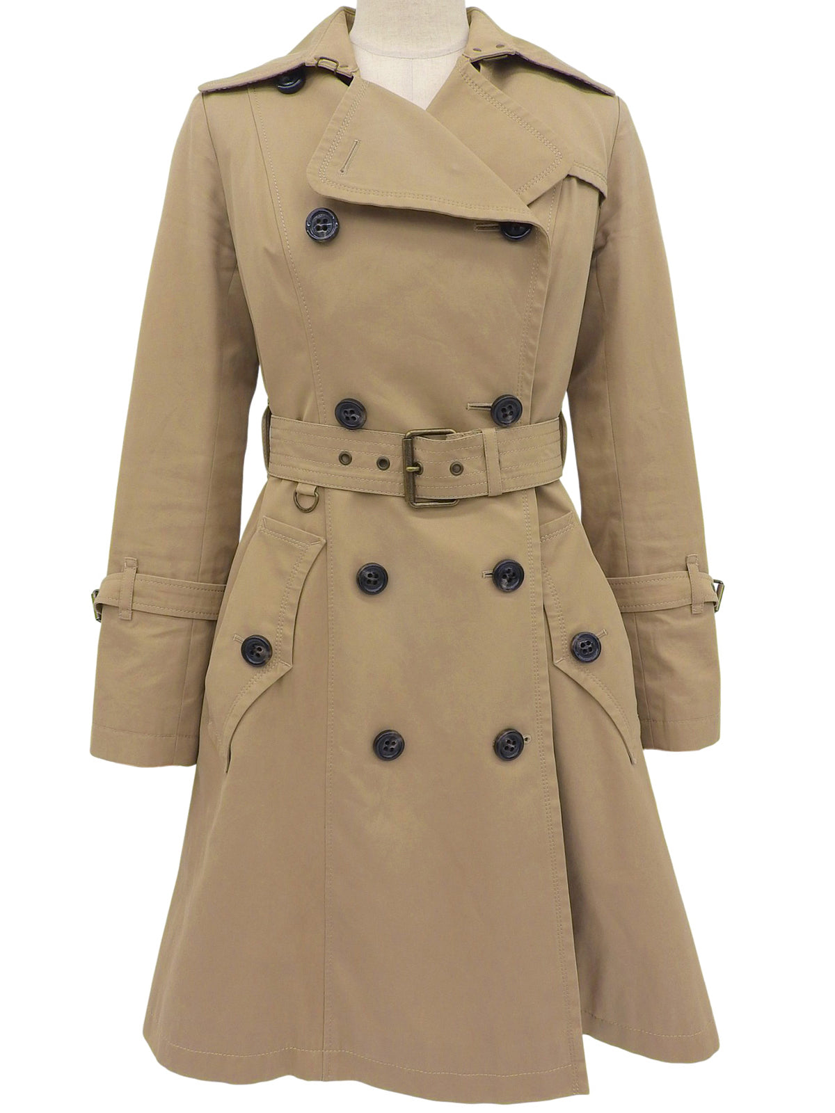 ノバチェックライニングトレンチコート ベージュ