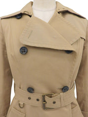 ノバチェックライニングトレンチコート ベージュ