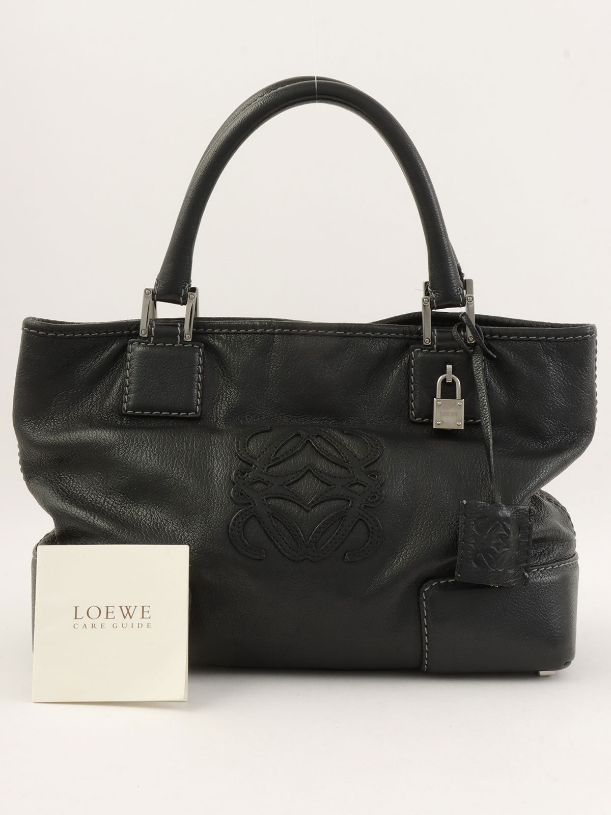 Anagram Pattern Handbag in Black