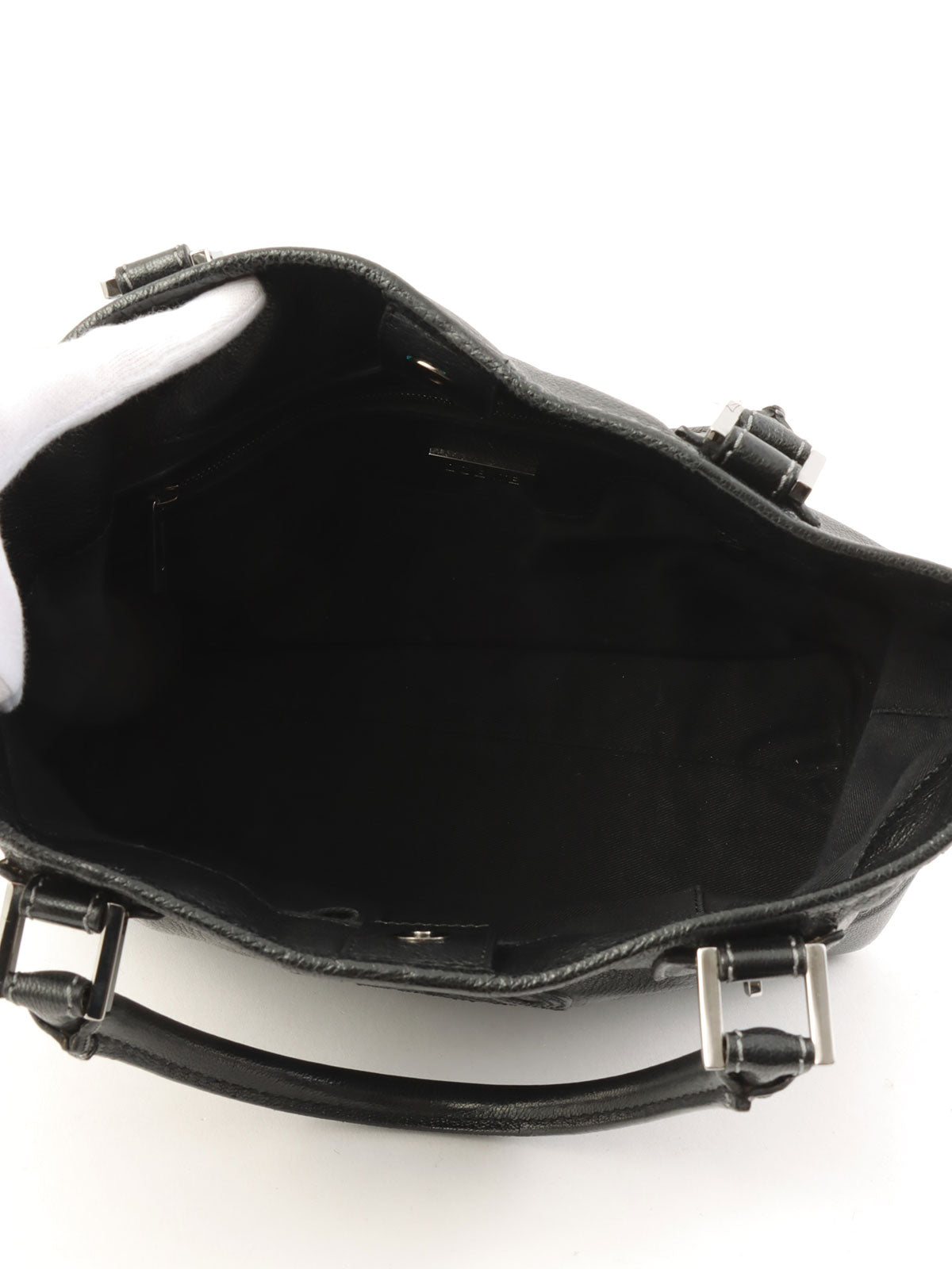 Anagram Pattern Handbag in Black