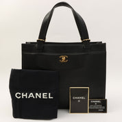 Circa 1998 Caviar Skin CC Turnlock Tote Bag Black