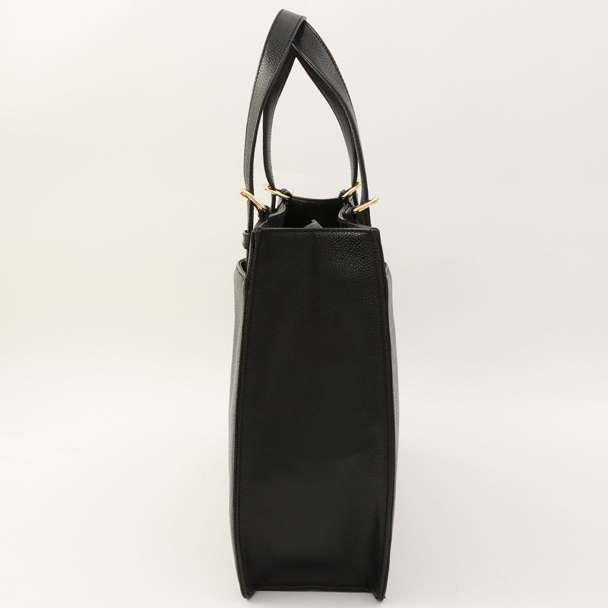 Circa 1998 Caviar Skin CC Turnlock Tote Bag Black