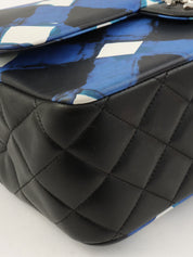 2016年頃製 エアラインクラシックフラップチェーンバッグジャンボ ブルー/マルチ