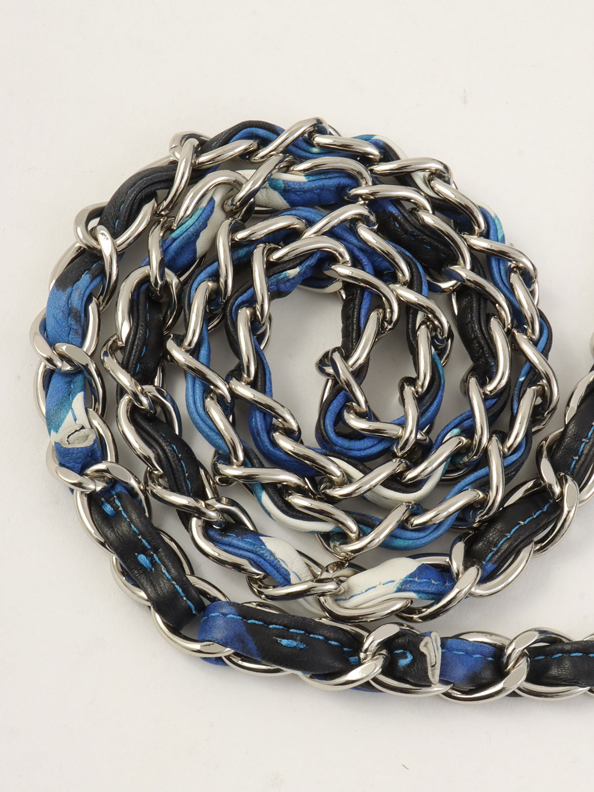 2016年頃製 エアラインクラシックフラップチェーンバッグジャンボ ブルー/マルチ