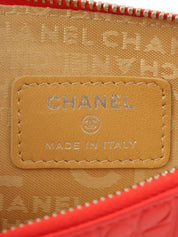 Chanel Chocolate Bar Icon Pattern Chain Shoulder Bag Red, circa 2004