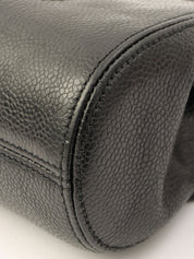 1998 Caviar Skin CC Mark Stitch Mini Chain Shoulder Bag in Black