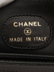 1998 Caviar Skin CC Mark Stitch Mini Chain Shoulder Bag in Black