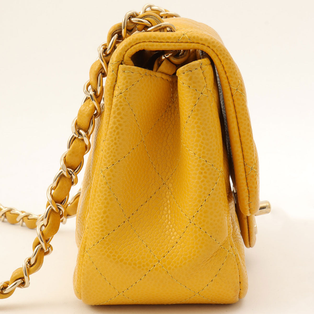 Classic Flap Chain Bag Mini, Yellow, manufactured around 2018
