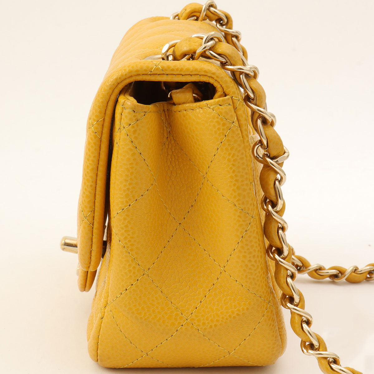Classic Flap Chain Bag Mini, Yellow, manufactured around 2018